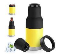 Can Cooler Insulated, Double Walled Stainless Steel Insulated Can Cooler Insulator, Beer Bottle Holder Insulator with Beer Opener for 12oz 14oz 16oz