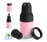 Can Cooler Insulated, Double Walled Stainless Steel Insulated Can Cooler Insulator, Beer Bottle Holder Insulator with Beer Opener for 12oz 14oz 16oz