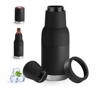 Can Cooler Insulated, Double Walled Stainless Steel Insulated Can Cooler Insulator, Beer Bottle Holder Insulator with Beer Opener for 12oz 14oz 16oz