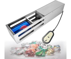 Can Crusher,Aluminium Metal Cans Crusher, 12oz/16oz Electric Can Compactor, With Remote Control, For Recycling Soda, Beer Cans And Plastic Water Bottles Seltzer