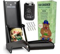 Can Crusher for Recycling by Grzzly Living | Heavy Duty Can Crusher Wall Mounted 500ml or 16oz Cans | Wall mounted Can Smasher for Recycling Beer or Soft Drinks Cans