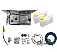 CAN F1401 Campervan/Motorhome/Boat, Small Hob & Sink, 2 x 12l Water & Full Kit
