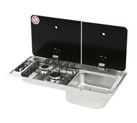 CAN FL1401 RIGHT HAND SINK AND HOB COMBI 2 RING COOKER FOR CAMPERVANS & CARAVANS