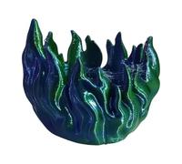 Can Holder - Beer Holder 3.15 x 2.76 Inch | Decorative 3D Printed Lid, Insulated Beer Can Holder Blue Flame Design, Versatile Container for Tabletop Refrigerator, Bottles