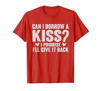 Can I Borrow A Kiss Kids Valentines T-Shirt