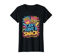 Can I Have A Snack Constant Hunger Cravings - Value Graphic T-Shirt, Women, Black, XS
