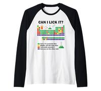 Can I Lick It Chemistry Periodic Table of Elements Science Raglan Baseball Tee