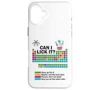 Can I Lick It Funny Chemistry Periodic Table Of Elements Case for iPhone 16 Plus