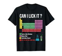 Can I Lick It Periodic Table Chart Science Teacher Cool Meme T-Shirt