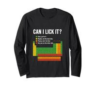 Can I Lick It Periodic Table Funny Chemistry Science Design Long Sleeve T-Shirt