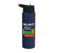Can I Lick It Periodic Table Funny Chemistry Science Design Stainless Steel Insulated Water Bottle