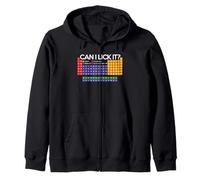 Can I Lick It Periodic Table Funny Science Chemistry Joke Zip Hoodie