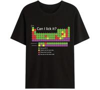 Can I Lick It Periodic Table Shirt, Funny Science Periodic Table Shirt Black