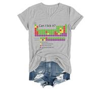 Can I Lick It Periodic Table Shirt, Funny Science Periodic Table Shirt V Neck
