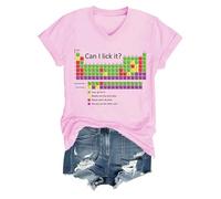 Can I Lick It Periodic Table Shirt, Funny Science Periodic Table Shirt V Neck