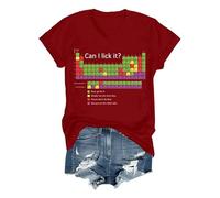 Can I Lick It Periodic Table Shirt, Funny Science Periodic Table Shirt V Neck