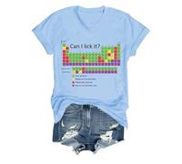 Can I Lick It Periodic Table Shirt, Funny Science Periodic Table Shirt V Neck