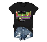 Can I Lick It Periodic Table Shirt, Funny Science Periodic Table Shirt V Neck