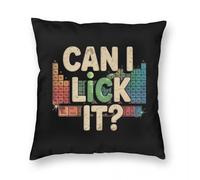 Can I Lick It Periodic Table Square Pillowcase Pillow Cover Cushion Throw Pillow for Home Bedroom Car