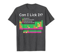 Can I Lick It Periodic Table T-Shirt, Men, Dark Heather Grey, 4X-Large
