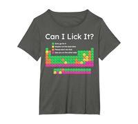 Can I Lick It Periodic Table T-Shirt, Women's Plus, Asphalt Grey, 5X