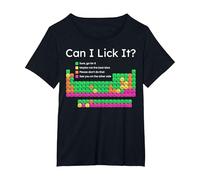 Can I Lick It Periodic Table T-Shirt, Women's Plus, Black, 5X