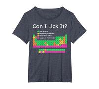 Can I Lick It Periodic Table T-Shirt, Women's Plus, Heather Blue, 2X
