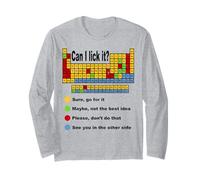 Can I Lick It Periodic Table Teacher Student Vintage Long Sleeve T-Shirt