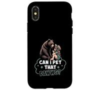 Can I Pet That Dawg Pet Dog Meme Bear Talking With Girl Case for iPhone X/XS