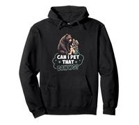 Can I Pet That Dawg Pet Dog Meme Bear Talking With Girl Pullover Hoodie