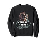 Can I Pet That Dawg Pet Dog Meme Bear Talking With Girl Sweatshirt