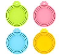 Can Lids/Universal BPA Free Silicone Pet Can Cover Lids for Dog and Cat Food/One Can Cap Fit Most Standard Size Canned Dog Cat Food(4 Pack)