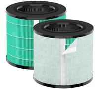 Can-Meageren MK08W True HEPA Replacement Filter Compatible with AROEVE MK08W Air Purifier, H13 4-Stage Filtration Activated Carbon 2-in-1, 2-Pack