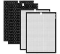 Can-Meageren Replacement Filter Compatible with Smart Air SA600 Air Purifier, True H13 High-efficiency Carbon HEPA Filter, (2 HEPA + 2 Activated Carbon Filter)
