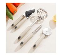 Can Opener, 4-Piece Kitchen Set. Can Opener, Bottle Opener, Pizza Cutter & Paring Knife