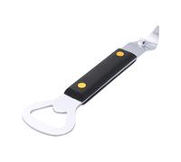 Can Opener Manual Little Cook Stainless Steel Punch 2 in 1 Multifunctional and Beer Opener(1PCS) Useful Items for Seniors (Black, 14.1x4.5x1cm)