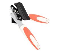 Can Opener Manual, Stainless Steel Can Opener, Food Safe, Multifunction Tin Lids Jar Bottle Caps Openers with Non-Slip Handle & Large Knobe, Smooth Edge, Ultra Sharp Cutting for Seniors with Arthritis