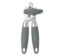 Can Opener Manual, TJ POP Heavy Duty Tin Opener for Arthritic Hands, UK Can Openers that Work with Stainless Steel Sharp Blade, Smooth Edge Non-Slip Handles (Grey)