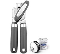 Can Opener,Professional 3-In-1 Multifunctional Manual Can Openers Bottle Opener,Kitchen Durable Stainless Steel Heavy Duty Can Opener Smooth Edge for Kitchen Seniors Friendly (7D-Gray)