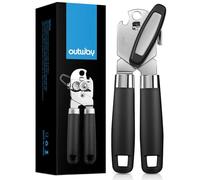 Can Opener,Professional 3-In-1 Multifunctional Manual Can Openers Bottle Opener,Kitchen Durable Stainless Steel Heavy Duty Can Opener Smooth Edge for Kitchen Seniors Friendly (Black)