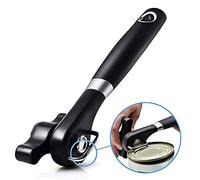 Can Opener Smooth Edge Manual, Can Opener Handheld, No Sharp Edges, Easy Turn Knob & Comfortable Non-Slip Handle, Safe Side Cut Can Opener for Seniors