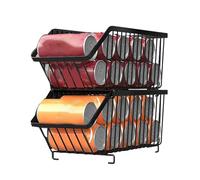 Can Organizer Pantry - Can Storage Rack, Stackable Iron Dispenser, Pantry Organization for Canned Goods, Multipurpose Kitchen Organizer, Soul Solution