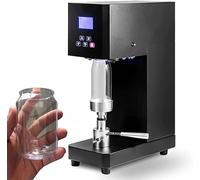 Can Seamer Automatic Sealing Machine with Intelligent Panel & Counting, Adjustable Height, 55mm Caliber, 370W Sealer for Bottles, Milk Tea, Coffee