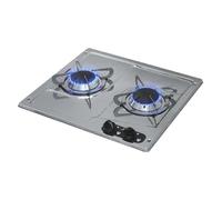 CAN SS flush mount hob unit 2 burners 380x360 mm