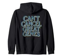 Can’t Cancel Great Genes Funny Blue Patriotic Graphic Zip Hoodie