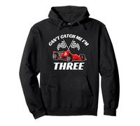 Can’t Catch Me I’m 3 - Kids Racing Car 3rd Birthday Pullover Hoodie
