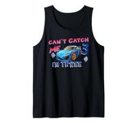 Can’t Catch Me I’m Three Racing Birthday Boy Tank Top