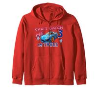 Can’t Catch Me I’m Three Racing Birthday Boy Zip Hoodie