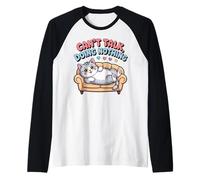 Can’t Talk Doing Nothing Cute Cat Couch Relax Raglan Baseball Tee