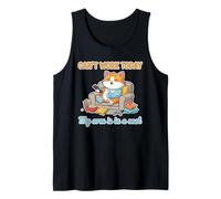 Can’t Work Today Lazy Cat with Cast and Couch Vibes Tank Top